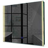 Specchio LED Quadrato | Pulsante touch | Luce bianca calda - Reyze Serie Edge Modello 7