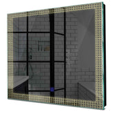 Specchio LED Quadrato | Pulsante touch | Luce bianca calda - Reyze Serie Official Modello 2