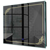 Specchio LED Quadrato | Pulsante touch | Luce bianca calda - Reyze Serie Good Vibes Modello 1