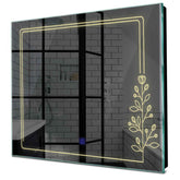 Specchio LED Quadrato | Pulsante touch | Luce bianca calda - Reyze Serie Good Vibes Modello 3