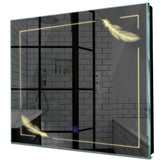 Specchio LED Quadrato | Pulsante touch | Luce bianca calda - Reyze Serie Good Vibes Modello 2