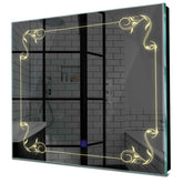 Specchio LED Quadrato | Pulsante touch | Luce bianca calda - Reyze Serie Good Vibes Modello 5