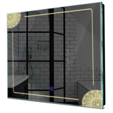 Specchio LED Quadrato | Pulsante touch | Luce bianca calda - Reyze Serie Good Vibes Modello 7