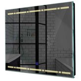 Specchio LED Quadrato | Pulsante touch | Luce bianca calda - Reyze Serie Minimal Modello 3