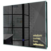 Specchio LED Quadrato | Pulsante touch | Luce bianca calda - Reyze Serie Motivated Modello 1