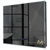 Specchio LED Quadrato | Pulsante touch | Luce bianca calda - Reyze Serie Motivated Modello 8