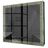 Specchio LED Quadrato | Pulsante touch | Luce bianca calda - Reyze Serie Simetria Modello 6