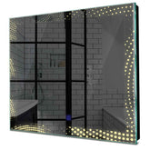 Specchio LED Quadrato | Pulsante touch | Luce bianca calda - Reyze Serie Simetria Modello 8