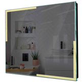 Specchio LED Quadrato | Controllo tramite interruttore a muro | Luce bianca calda - Reyze Serie Edge Modello 2