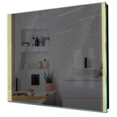 Specchio LED Quadrato | Controllo tramite interruttore a muro | Luce bianca calda - Reyze Serie Edge Modello 7