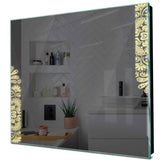 Specchio LED Quadrato | Controllo tramite interruttore a muro | Luce bianca calda - Reyze Serie Good Vibes Modello 4