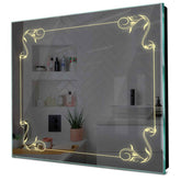 Specchio LED Quadrato | Controllo tramite interruttore a muro | Luce bianca calda - Reyze Serie Good Vibes Modello 5