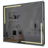 Specchio LED Quadrato | Controllo tramite interruttore a muro | Luce bianca calda - Reyze Serie Minimal Modello 2