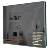 Specchio LED Quadrato | Controllo tramite interruttore a muro | Luce bianca calda - Reyze Serie Motivated Modello 2