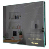 Specchio LED Quadrato | Controllo tramite interruttore a muro | Luce bianca calda - Reyze Serie Motivated Modello 4