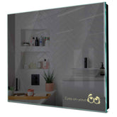 Specchio LED Quadrato | Controllo tramite interruttore a muro | Luce bianca calda - Reyze Serie Motivated Modello 8