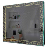 Specchio LED Quadrato | Controllo tramite interruttore a muro | Luce bianca calda - Reyze Serie Official Modello 7