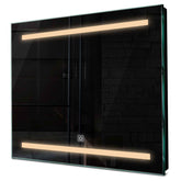 Specchio LED Quadrato | Pulsante touch | Luce bianca calda - Reyze Serie Salono Modello 4