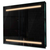 Specchio LED Quadrato | Controllo tramite interruttore a muro | Luce bianca calda - Reyze Serie Salono Modello 4