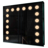 Specchio LED Quadrato | Controllo tramite interruttore a muro | Luce bianca calda - Reyze Serie Salono Modello 6