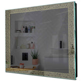 Specchio LED Quadrato | Controllo tramite interruttore a muro | Luce bianca calda - Reyze Serie Simetria Modello 5