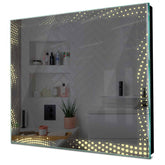 Specchio LED Quadrato | Controllo tramite interruttore a muro | Luce bianca calda - Reyze Serie Simetria Modello 8