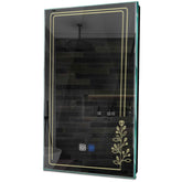Specchio LED Verticale | Pulsanti touch | Funzione anti-appannamento | Luce bianca calda - Reyze Serie Good Vibes Modello 3
