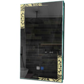 Specchio LED Verticale | Pulsanti touch | Funzione anti-appannamento | Luce bianca calda - Reyze Serie Good Vibes Modello 4