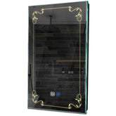 Specchio LED Verticale | Pulsanti touch | Funzione anti-appannamento | Luce bianca calda - Reyze Serie Good Vibes Modello 5