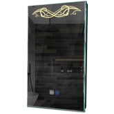 Specchio LED Verticale | Pulsanti touch | Funzione anti-appannamento | Luce bianca calda - Reyze Serie Good Vibes Modello 6