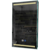 Specchio LED Verticale | Pulsanti touch | Funzione anti-appannamento | Luce bianca calda - Reyze Serie Minimal Modello 8