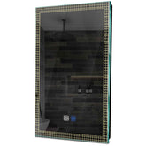 Specchio LED Verticale | Pulsanti touch | Funzione anti-appannamento | Luce bianca calda - Reyze Serie Official Modello 3