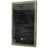 Specchio LED Verticale | Pulsanti touch | Funzione anti-appannamento | Luce bianca calda - Reyze Serie Simetria Modello 7