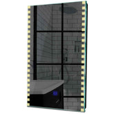 Specchio LED Verticale | Pulsante touch | Luce bianca calda - Reyze Serie Edge Modello 6