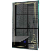 Specchio LED Verticale | Pulsante touch | Luce bianca calda - Reyze Serie Good Vibes Modello 3