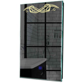 Specchio LED Verticale | Pulsante touch | Luce bianca calda - Reyze Serie Good Vibes Modello 6
