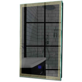 Specchio LED Verticale | Pulsante touch | Luce bianca calda - Reyze Serie Simetria Modello 7