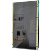 Specchio LED Verticale | Controllo tramite interruttore a muro | Luce bianca calda - Reyze Serie Edge Modello 3