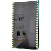 Specchio LED Verticale | Controllo tramite interruttore a muro | Luce bianca calda - Reyze Serie Edge Modello 6