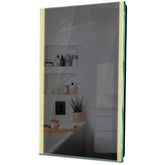 Specchio LED Verticale | Controllo tramite interruttore a muro | Luce bianca calda - Reyze Serie Edge Modello 7