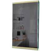 Specchio LED Verticale | Controllo tramite interruttore a muro | Luce bianca calda - Reyze Serie Edge Modello 8