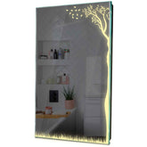 Specchio LED Verticale | Controllo tramite interruttore a muro | Luce bianca calda - Reyze Serie Good Vibes Modello 8