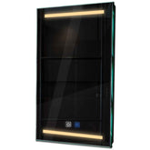 Specchio LED Verticale | Pulsanti touch | Funzione anti-appannamento | Luce bianca calda - Reyze Serie Salono Modello 4