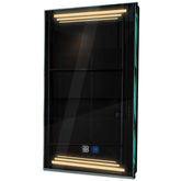 Specchio LED Verticale | Pulsanti touch | Funzione anti-appannamento | Luce bianca calda - Reyze Serie Salono Modello 7