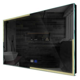 Specchio LED Rettangolare | Pulsanti touch | Funzione anti-appannamento | Luce bianca calda - Reyze Serie Edge Modello 2