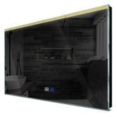 Specchio LED Rettangolare | Pulsanti touch | Funzione anti-appannamento | Luce bianca calda - Reyze Serie Edge Modello 5