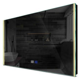 Specchio LED Rettangolare | Pulsanti touch | Funzione anti-appannamento | Luce bianca calda - Reyze Serie Edge Modello 7
