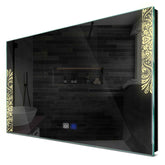 Specchio LED Rettangolare | Pulsanti touch | Funzione anti-appannamento | Luce bianca calda - Reyze Serie Good Vibes Modello 4