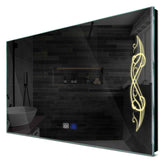 Specchio LED Rettangolare | Pulsanti touch | Funzione anti-appannamento | Luce bianca calda - Reyze Serie Good Vibes Modello 6