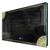 Specchio LED Rettangolare | Pulsanti touch | Funzione anti-appannamento | Luce bianca calda - Reyze Serie Good Vibes Modello 7